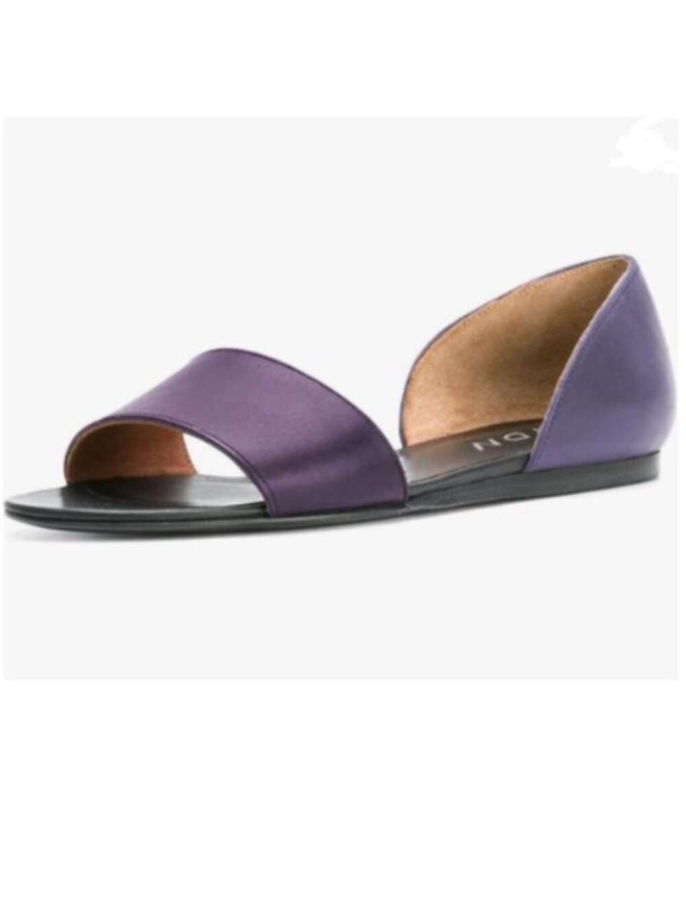YDN Dark Orchid Comfy Peep Toe D'Orsay Casual Flats Sandals Slip on Daily Shoe